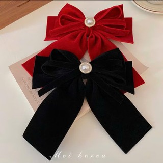 🎀 𝑭𝑹𝑬𝑬𝑺𝑯𝑰𝑷 🎀 Kẹp Tóc Nơ Vải Nhung Phong Cách Hàn Quốc