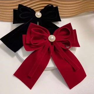 🎀 𝑭𝑹𝑬𝑬𝑺𝑯𝑰𝑷 🎀 Kẹp Tóc Nơ Vải Nhung Phong Cách Hàn Quốc