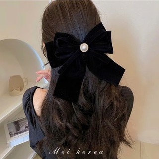🎀 𝑭𝑹𝑬𝑬𝑺𝑯𝑰𝑷 🎀 Kẹp Tóc Nơ Vải Nhung Phong Cách Hàn Quốc