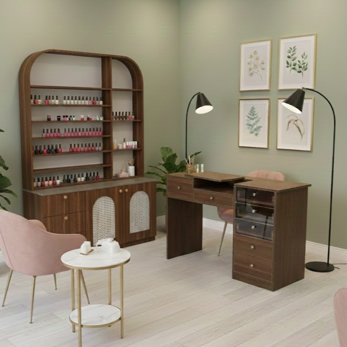 Bàn làm nail bằng gỗ giá rẻ