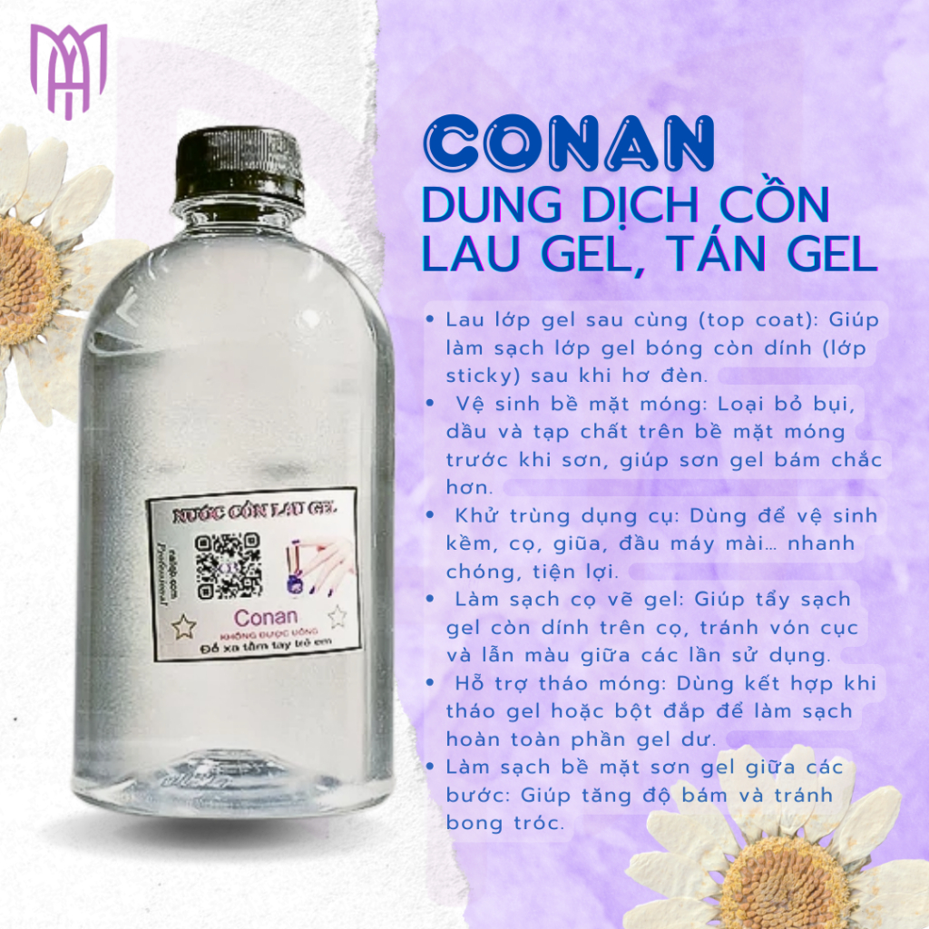 Dung Dịch Cồn Lau Gel, Tán Gel Gôm, Lau Tay Dịu Nhẹ Không Hại Da Tay Mùi Thơm 100ml-500ml
