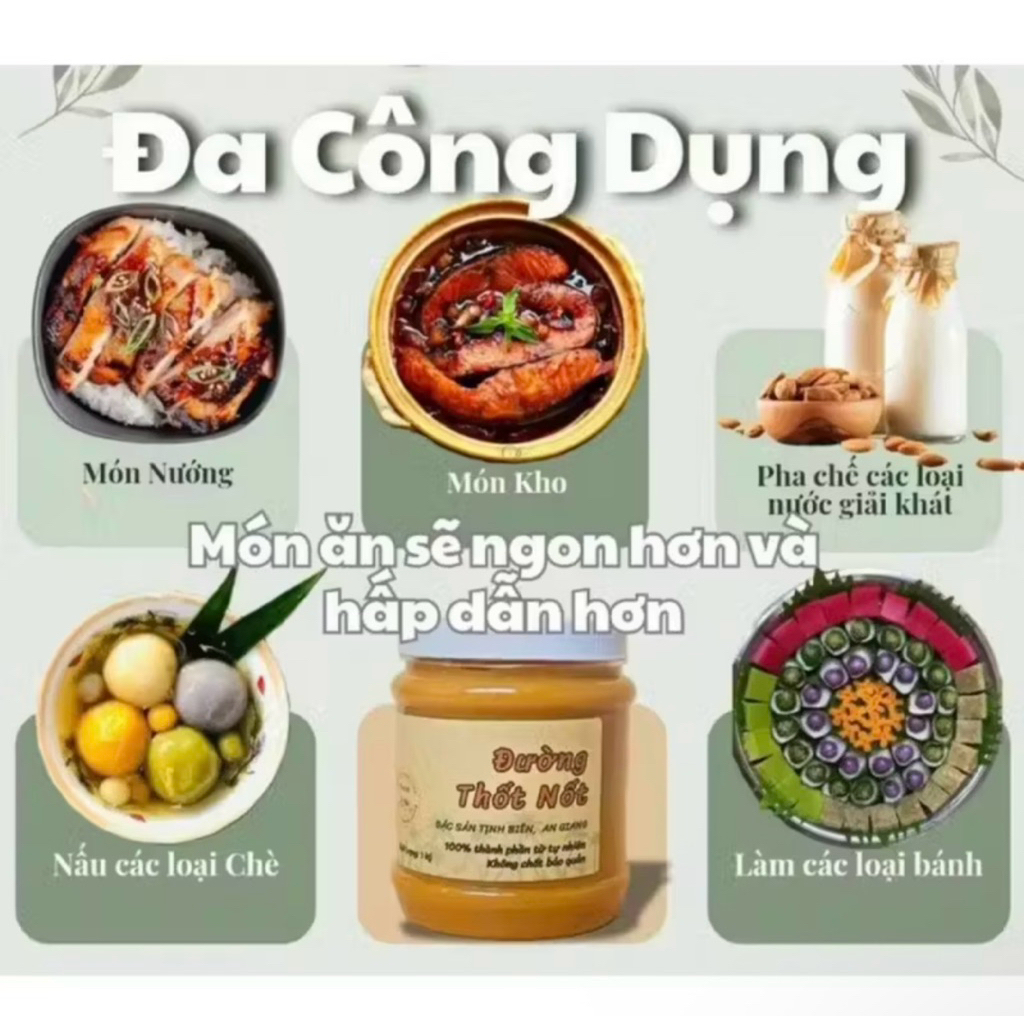 Đường Thốt Nốt Nguyên Chất 800g – Dẻo Mịn – Đặc Sản An Giang – Không Chất Bảo Quản