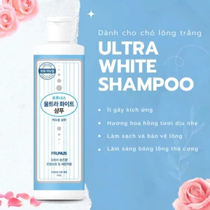 Sữa tắm siêu trắng lông cho chó mèo lông trắng Prunus Ultra White Shampoo 500g