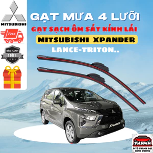 Gạt Mưa Ô Tô MITSUBISHI XPANDER, ATTRAGE, TRITON, OUTLANDER, PAJERO.. Silicon 4 Lưỡi Gạt Sạch Êm.4L