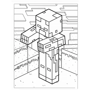 Tranh tô màu Minecraft (Mực và giấy chính hãng - an toàn cho bé)