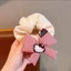 Scrunchies cột tóc nơ hoa nhí handmade phong cách vintage dành cho nữ nhiều màu