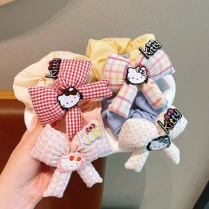 Scrunchies cột tóc nơ hoa nhí handmade phong cách vintage dành cho nữ nhiều màu