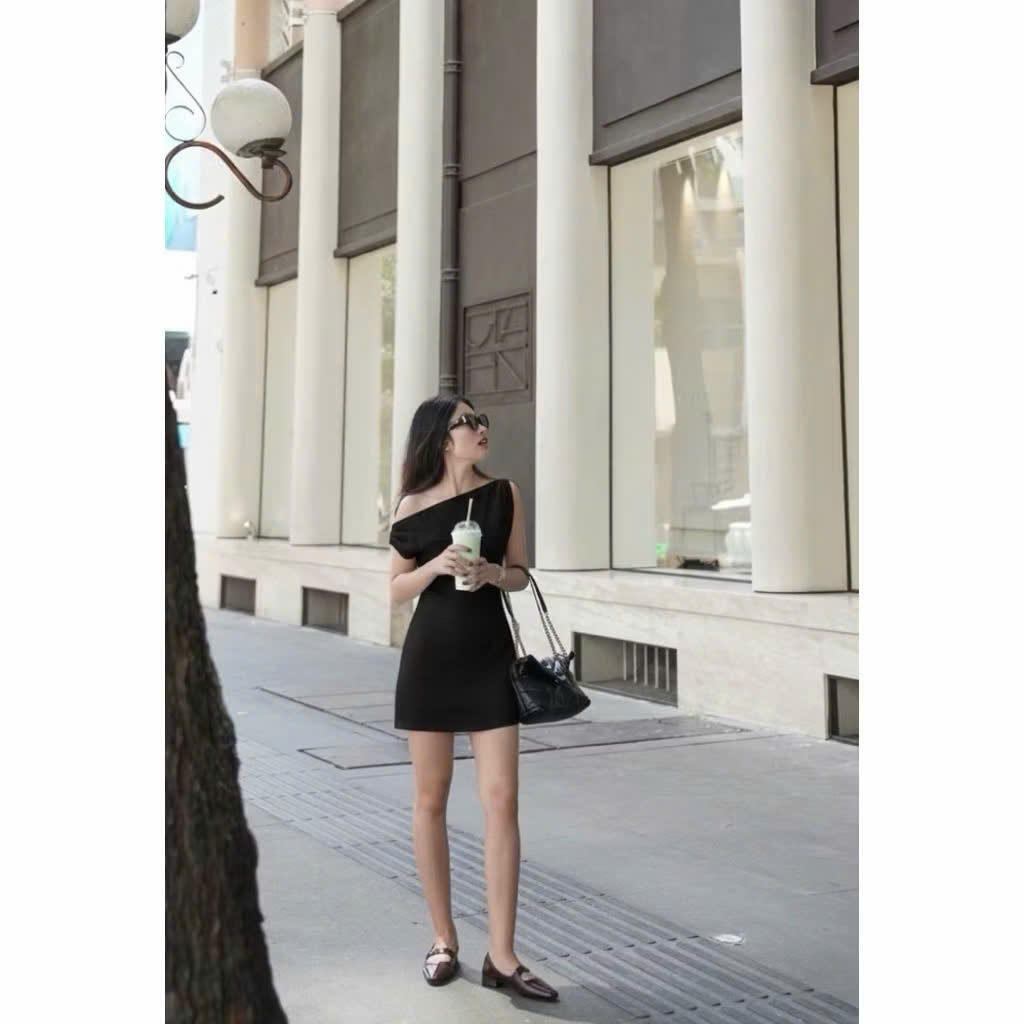 𝗟𝗶𝘀𝗮  - Đầm Linen trễ vai  KHÔNG KÈM BELT