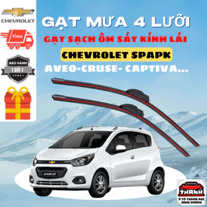 BỘ Gạt Mưa Ô Tô 4 Lưỡi Xe CHEVROLET SPARK, CRUZE, CAPTIVA, AVEO, TRAX, COLORADO ... Silicon 4 Lưỡi Gạt Sạch. 4L