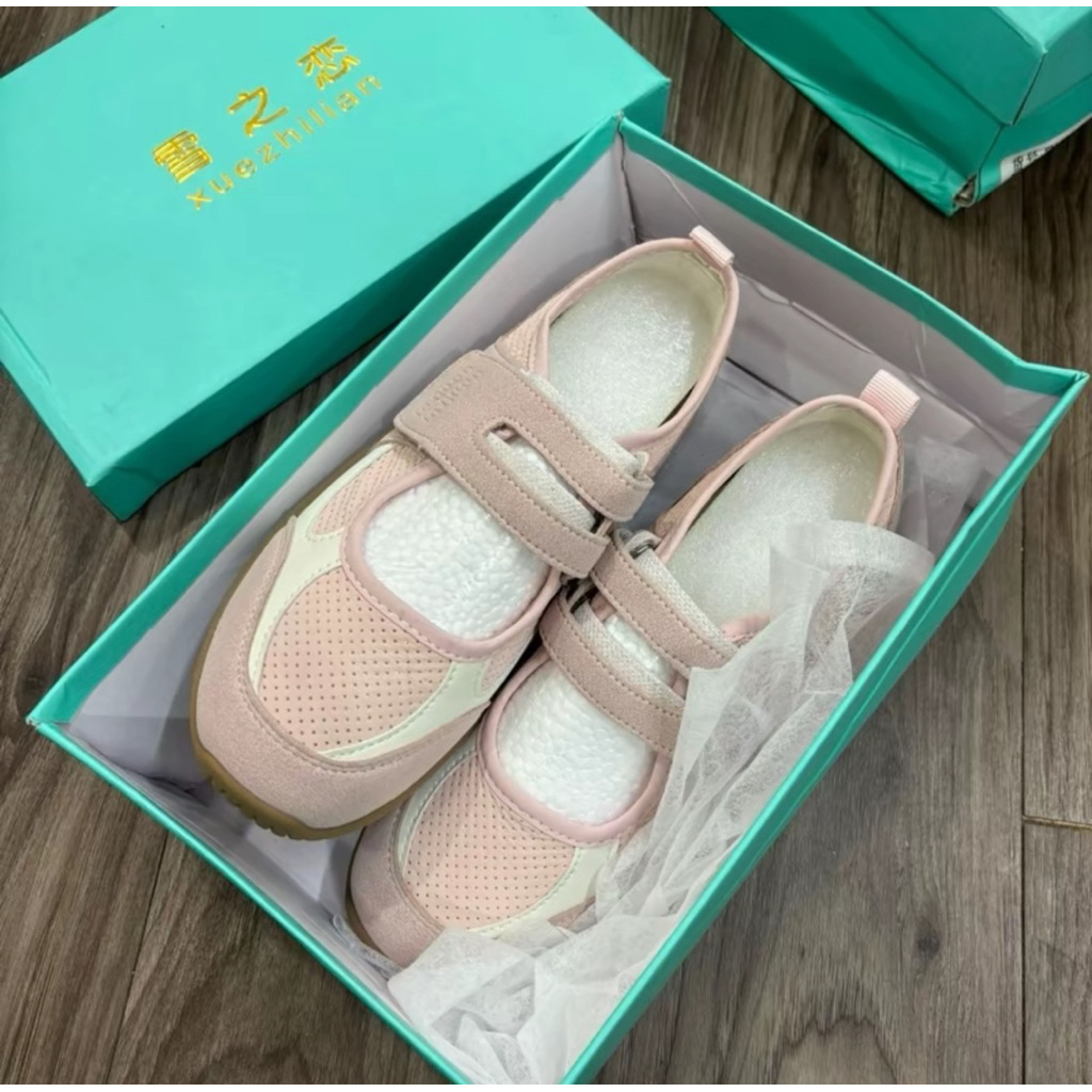Giày Thể Thao Nữ 2 Dây Phối Nhung Phong Cách Hàn Quốc Năng Động QCCC
