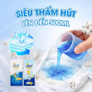 Bỉm ĐIỀU HOÀ LXSoft Hàn Quốc Mỏng Nhẹ chỉ 2mm,Siêu Khô Thoáng, Lưng Cao, Không tràn, ngăn ngừa hăm tã