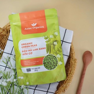 Đậu Hà Lan Xanh Hữu Cơ Aztec Organics Green Peas 200g