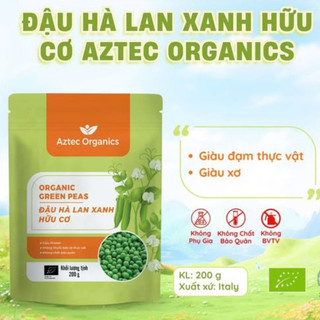 Đậu Hà Lan Xanh Hữu Cơ Aztec Organics Green Peas 200g