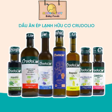 Dầu Ăn Hữu Cơ Ép Lạnh Nguyên Chất CRUDOLIO, Dầu Olive, Dầu Omega 3-6-9, Dầu Hạt Cải - Nhập Khẩu Ý - MANGO.BABYFOODS