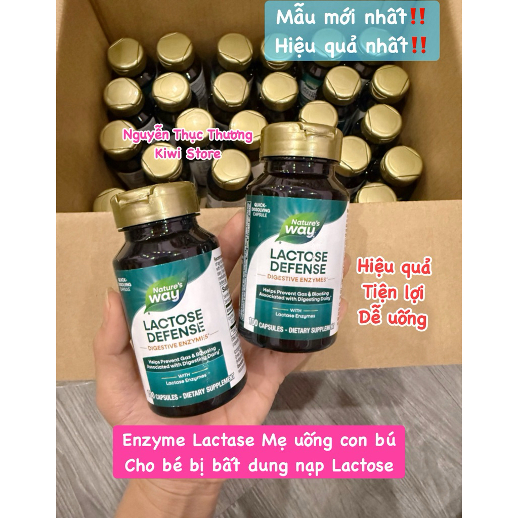 Lactase Enzyme m ung cho con b dnh cho tr bt dung np Lactose,tiu  chy 100 vin (bay air  bill) | Shopee Vit Nam