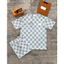 ⚡️[Hight Quality] Áo Phông Nam Nữ Cổ Tròn Cộc Tay \/ Ready To Wear - Điểm Nhấn Caro Nhỏ Phối Màu Cao Cấp Loại 1