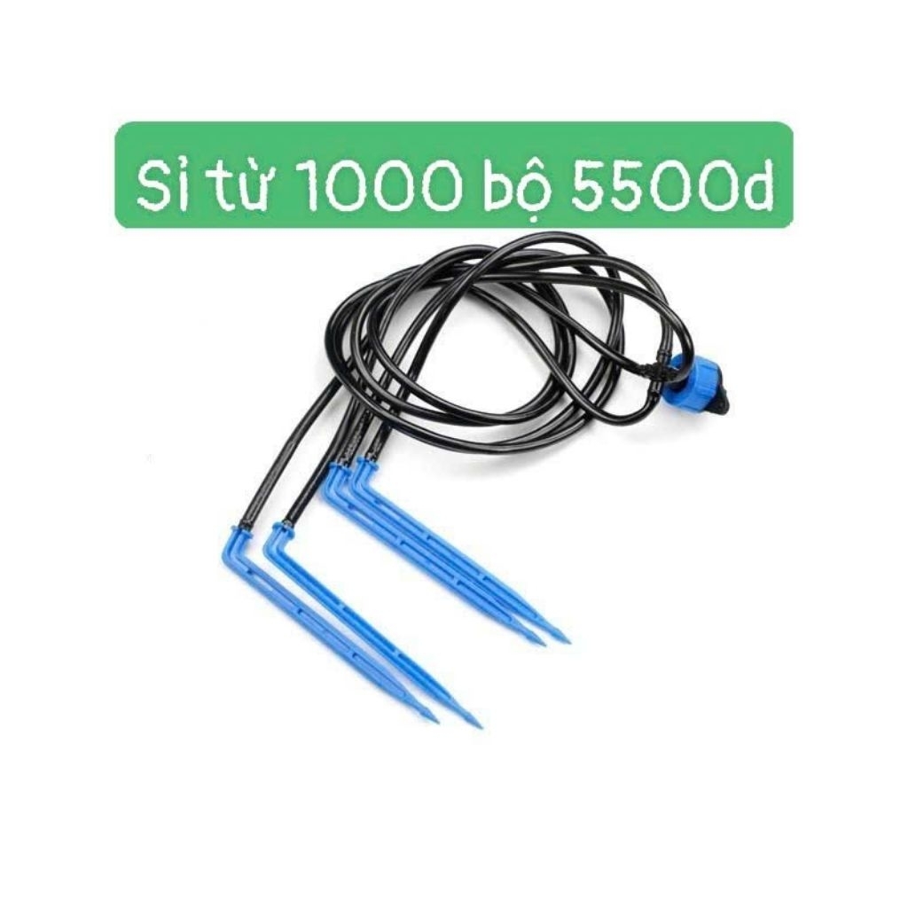 Bộ Tưới Nhỏ Giọt Có Bù Áp, Lưu Lượng 8 lít/giờ (Bộ 4 Que Cắm) - Siêu Tiết Kiệm Nước, Tưới Dưa Lưới, Tưới Cây...