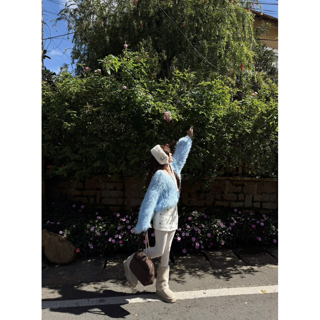 Chân váy ngắn chấm bi dạ kéo khóa sau 2568 Nữ the.sweaterweather TSW