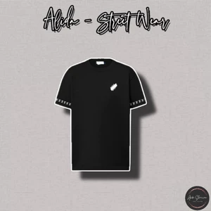 ⚡️[Hight Quality] Áo Phông Len Cổ Tròn Nam Nữ \/ Ready To Wear - Phối Màu Đen Họa Tiết Dệt Ở Tay Cao Cấp