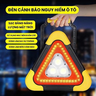 Đèn Cảnh Báo Nguy Hiểm Ô Tô Kiêm Sạc Dự Phòng [ BẢN CAO CÂP ] , Biển Cảnh Báo Tam Giác Năm Chế Độ Đèn Phản Quang