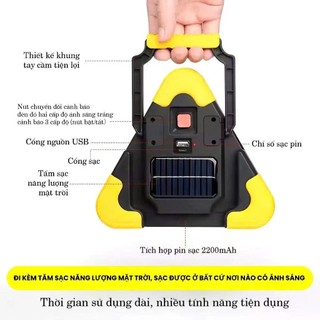 Đèn Cảnh Báo Nguy Hiểm Ô Tô Kiêm Sạc Dự Phòng [ BẢN CAO CÂP ] , Biển Cảnh Báo Tam Giác Năm Chế Độ Đèn Phản Quang