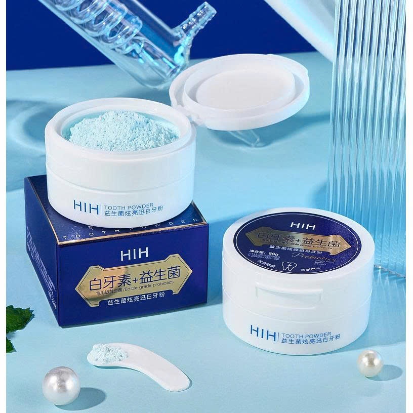 Bột Trắng Răng HIH Brightening Khử Mùi Hôi Miệng Giảm Viêm Hỗ Trợ Trắng Răng Sau 3 Tuần 50g