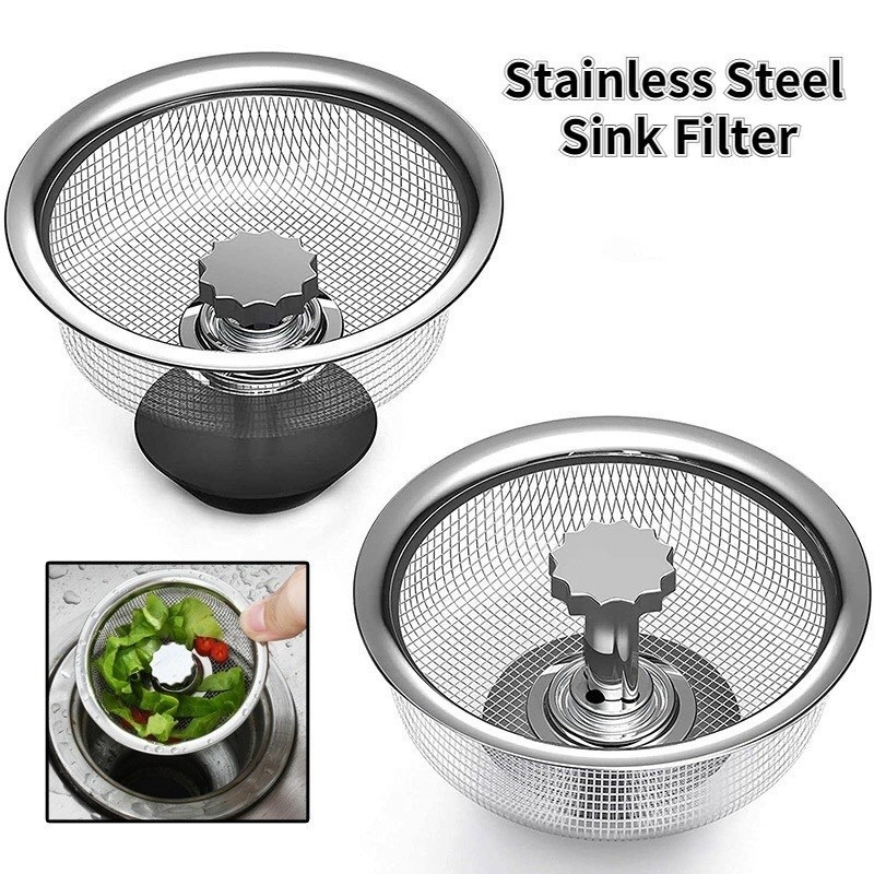 COMBO 3-4-5 Lưới Inox Lọc Rác, Lưới Lọc Rác Bồn Rửa Chống Tắc Nghẽn Không Gỉ
