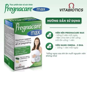 Vitamin bầu Pregnacare Max Vitabiotics bổ sung vitamin và khoáng chất thiết yếu giúp mẹ khỏe, bé thông minh 84 viên