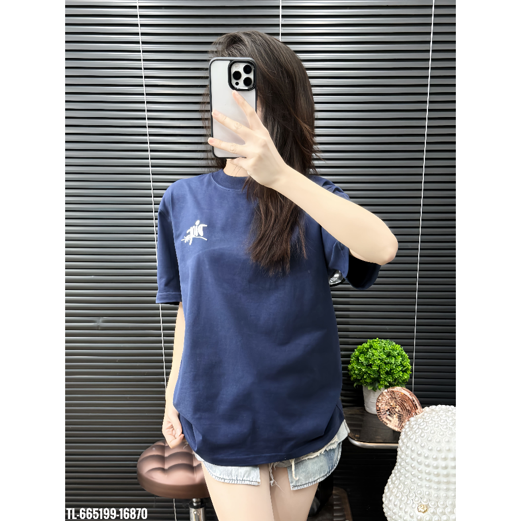 ÁO thun nam QC M6 cổ tròn họa tiết thêu tay ngắn phong cách trẻ trung chuẩn from