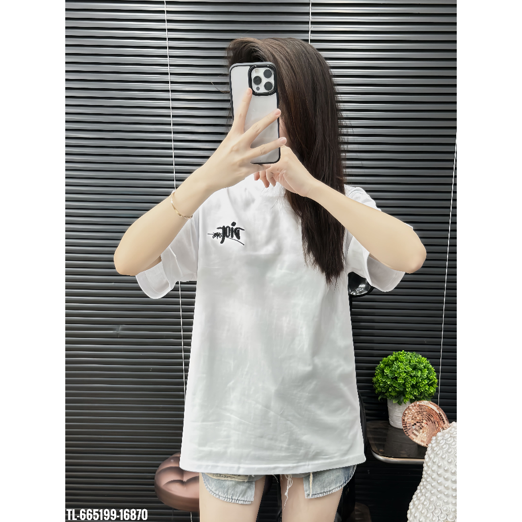 ÁO thun nam QC M6 cổ tròn họa tiết thêu tay ngắn phong cách trẻ trung chuẩn from