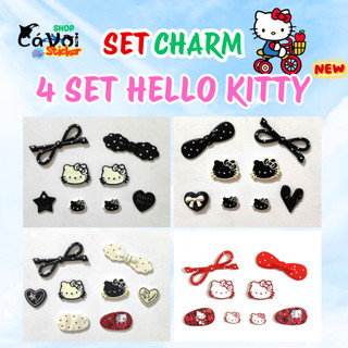 Charm gắn dép: Charm Hello Kitty - 4 set mới 2026