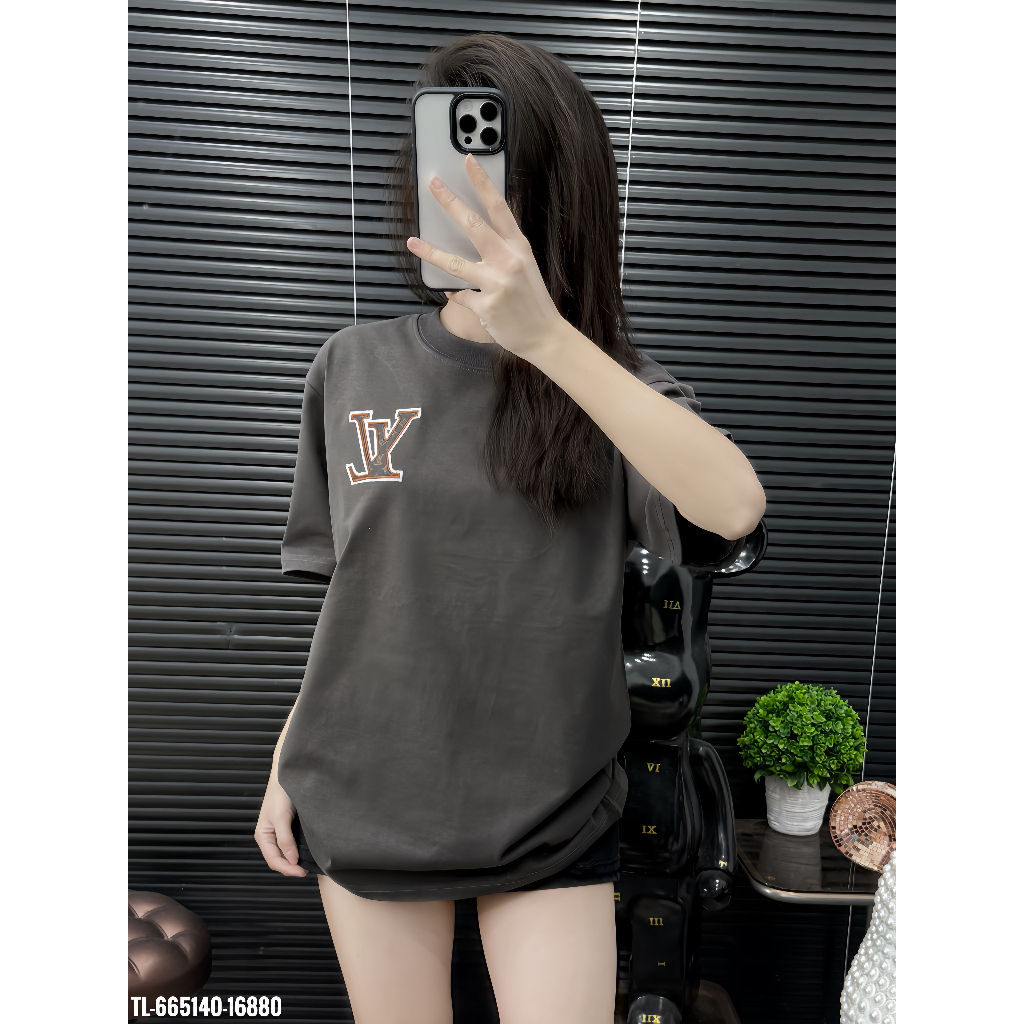 ÁO thun nam QC M04 cổ tròn họa tiết thêu tay ngắn phong cách trẻ trung chuẩn from
