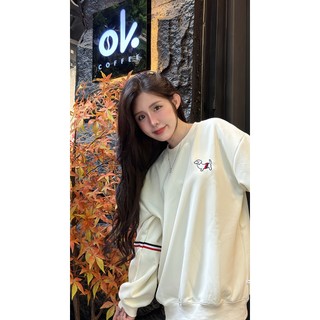 Áo Nỉ 2 Da Sweater Phồi Viền Tay Thêu Hình Cún Sọc, Chất Vải Nỉ 2 Da Mềm Mịn Ấm Áp Không Xù Lông, Thời Trang Nam Nữ
