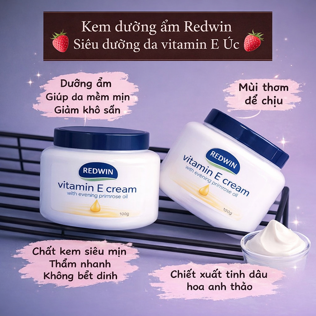 Chất Lượng Kem Dưỡng Ẩm Redwin Vitamin E 300G Úc