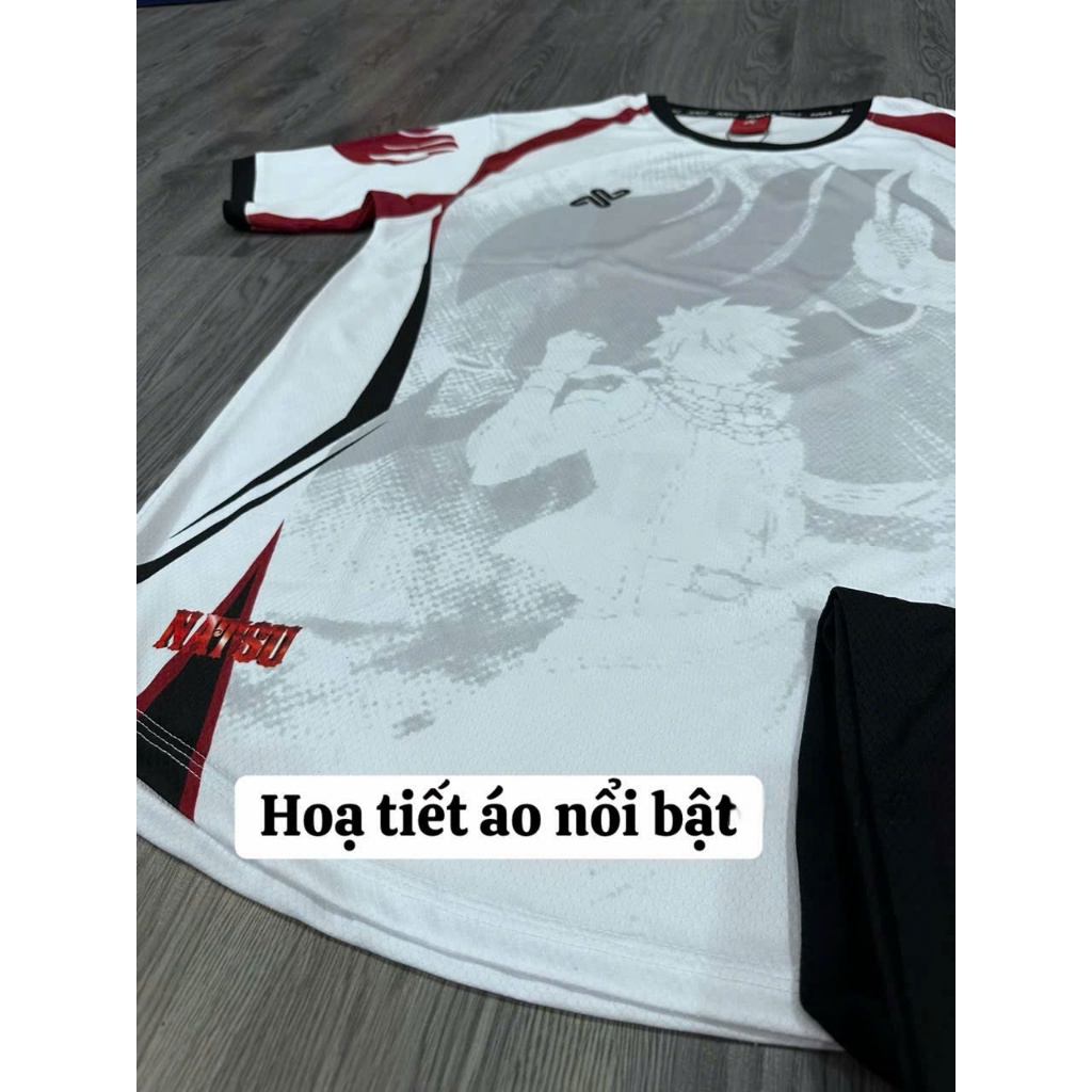 Bộ quần áo bóng đá NaSu trắng in tên số theo yêu cầu-Áo bóng đá,đồ đá banh chất liệu thun, mè