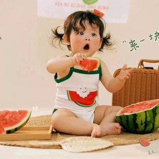 (Trứng 3-12kg) Body hai dây dưa hấu kèm nón