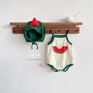 (Trứng 3-12kg) Body hai dây dưa hấu kèm nón