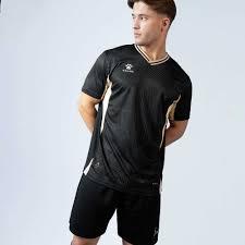 Bộ quần áo bóng đá Kelme đen in tên số theo yêu cầu-Áo bóng đá,đồ đá banh chất liệu thun, mè