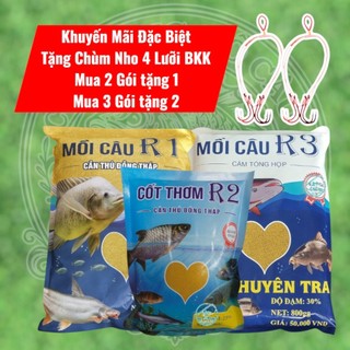 Mua 2 Tặng 1 - Mồi câu cá R1 R2 R3 chuyên câu cá tra cá nước ngọt (Hàng chính hãng)