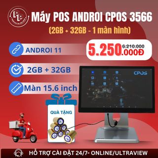 [ANDROI- 2GB+32GB] Máy POS bán hàng ANDROI 11 CPOS 3566 2GB+32GB, màn 15.6 inch, BH chính hãng 12 tháng