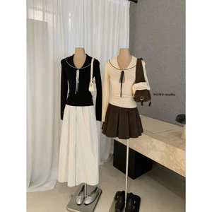 𝑺𝒔𝒖.𝑺𝒕𝒖𝒅𝒊𝒐WGWE 8694 ÁO LEN DỆT KIM CỔ NƠ XIU XINH
