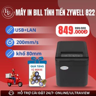Máy in bill, hoá đơn tính tiền XPRINTER T80L kết nối USB+LAN khổ 80mm, máy in bill kết nối điện thoại, máy in livestream