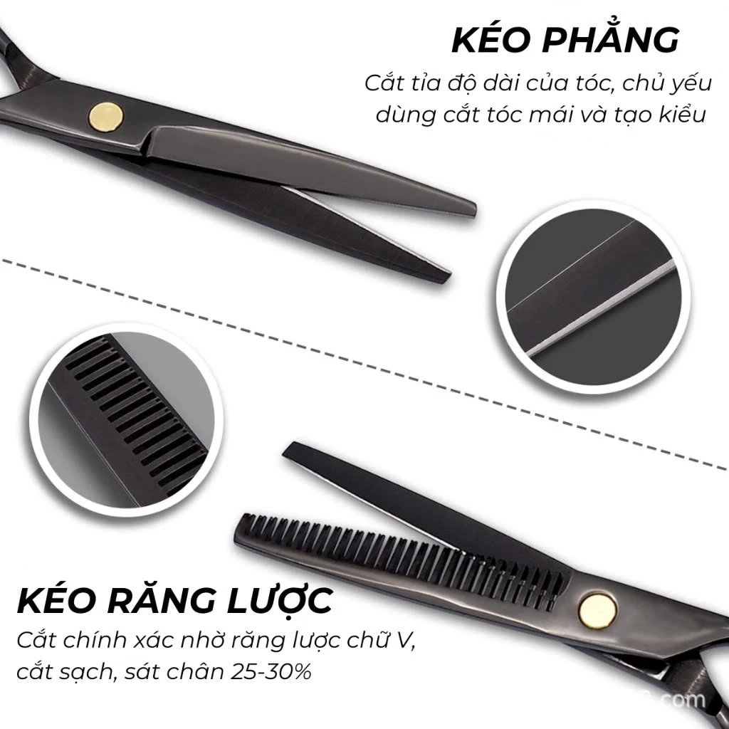 Bộ Kéo Cắt Tóc Chuyên Nghiệp, Kéo Chuẩn Salon