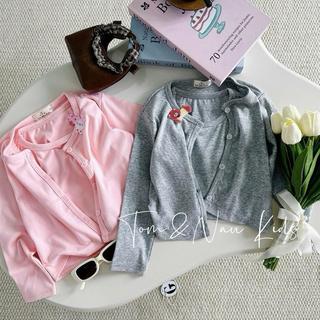A55-[FORM ÔM] [tomnaukids] Set Áo Ba Lỗ + Áo Cardigan  cho bé gái size từ 9-36Kg
