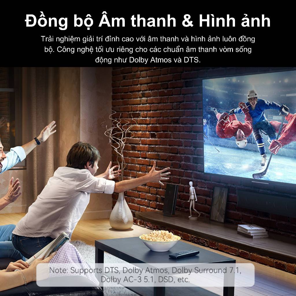 Bộ chuyển HDMI Vention Siêu Nét 6K 60hz và 4K 120Hz Hai Chiều Cho PS5 PS4 TV PC