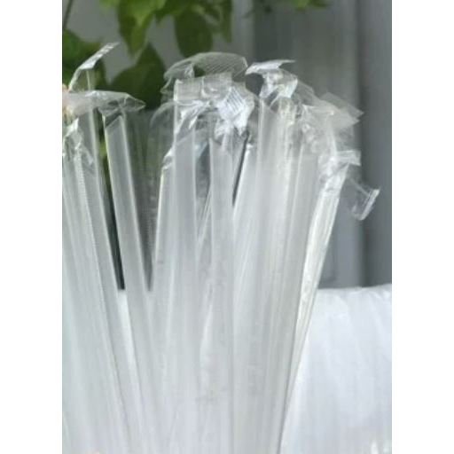 500g Ống Hút Dài 19 /21 /24/ 28 /33cm Phi 6/8/12 Cho Ly Cao,Ống Hút Đen/Trắng/Màu/Trong Suốt Không/Có Màng Bọc