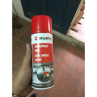 SƠN MẠ KẼM CHỐNG RỈ CHỊU NHIỆT ĐỘ CAO MÀU SÁNG WURTH ZINC SPRAY 400ML