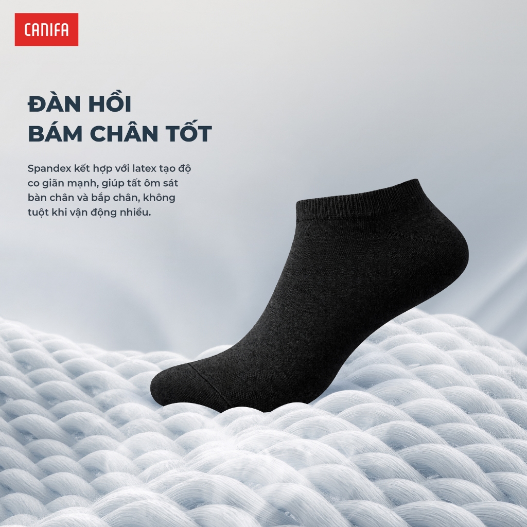 Tất nam CANIFA vớ cổ thấp cổ trung cổ cao thấm hút bám chân chống mài mòn PS25 8AX25A011