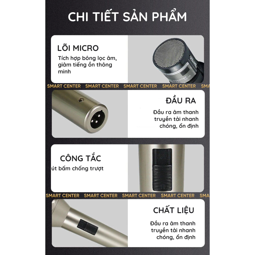 Micro Có Dây KAW K808 Hát Karaoke Cực Chuẩn, Hát Hay, Dây Dài 5M