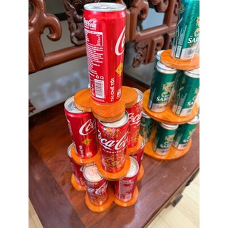 Tháp Gỗ 3 Tầng Bày Bia, Nước Ngọt Sang Trọng,Tiện Lợi Các Dịp Lễ Tết,Cúng Bái 100% Gỗ Tự Nhiên